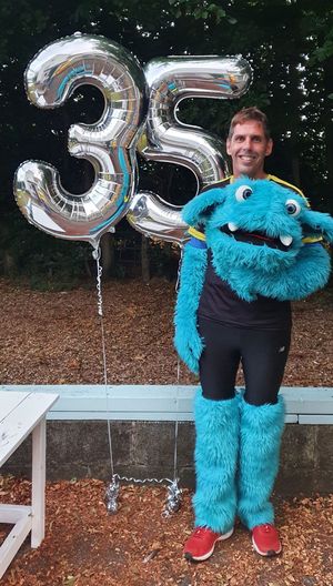 John is a regular sight at running events, albeit usually in costume