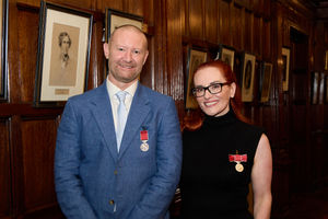 Gavin and Elisabeth Brownlees, who won medals for their services to Foster Care