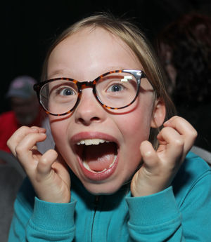 Lexi Summer, 8, from Newport enjoying the show