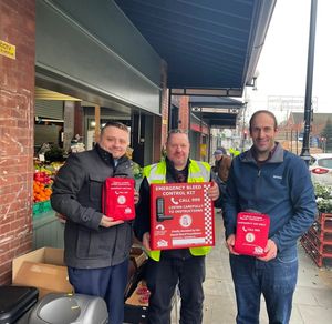 (L_R) Councillor Matt Cook Steve Bridgwater and councillor Keiran Casey (Castle and Priory Ward).