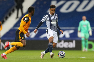 Nelson Semedo of Wolverhampton Wanderers and Matheus Pereira of West Bromwich Albion. (AMA)