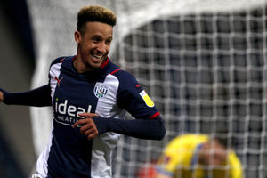 Callum Robinson celebrates (Photo by Adam Fradgley/West Bromwich Albion FC via Getty Images).