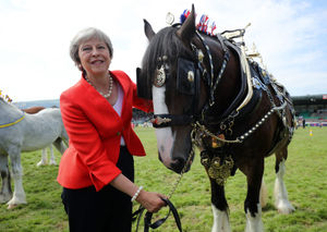 The PM was given a tour at the show in Builth Wells