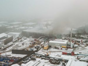 Smoke pouring from the site in Tipton