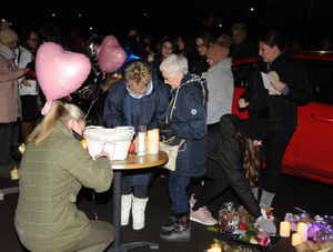 Vigil for Cheryl Hooper, at Farmers Gate, Newport