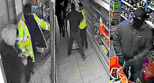 CCTV caught the gang as they carried out their crimes