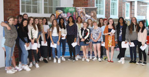 GCSE results day at Newport Girls' High School