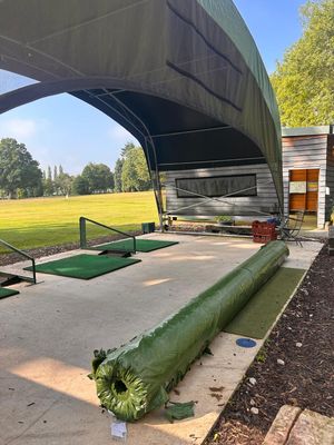 The giant roll of turf stolen by thieves.