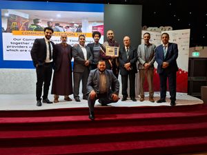 Members of the Halesowen/Dudley Yemeni Community Association celebrate the award