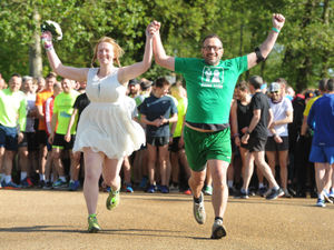 Supporting image for story: On your marks as wedding day couple start off at Telford parkrun - with video


