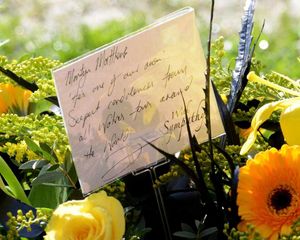 A floral tribute to Mr Matthews