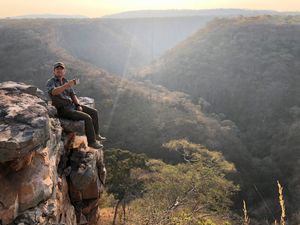 Niall at work in Chizarira National Park, Zimbabwe