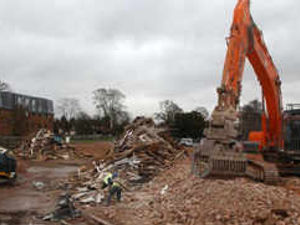 Supporting image for story: Rubble all that's left of landmark