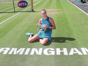 Supporting image for story: Petra Kvitova’s joy as she defends her Birmingham title