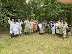 Beekeepers on their beekeeping journey last year