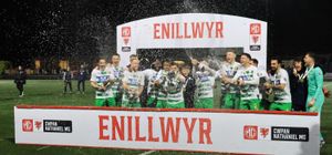 With their European campaign behind them, The New Saints rediscovered their domestic mojo as they began to rack up the trophies once again - first winning the Nathaniel MG Welsh League Cup by beating Aberystwyth Town 1-0 thanks to Aramide Oteh's winning goal (Picture: The New Saints)