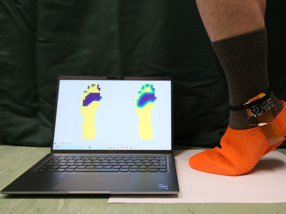 Scientist invents shoe with tiny sensors to help mentor, 89, avoid falling