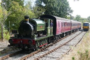 Austin 1 departing with a steam service from Weston Wharf