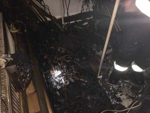 The blaze broke out in a back bedroom, picture: Wayne Little