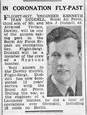 One of Mrs Paine's cherished cuttings telling of her brother's role.