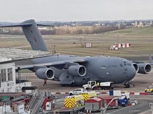 Supporting image for story: Emergency landing after smoke in the cockpit of giant RAF plane over Shropshire 
