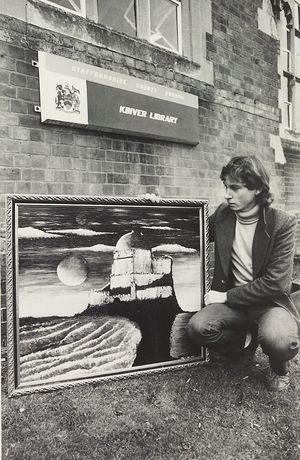 Redundant engineering worker Allyn Wyer of Durham Road in Wollaston, Stourbridge, was putting on an exhibition of his paintings at Kinver Library on February 8, 1983.