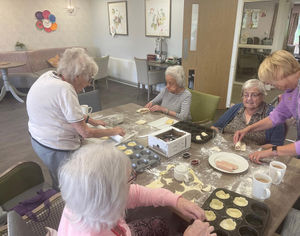 Residents at HC-One’s Priorslee House Care Home baking