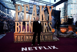Edith Bowman attending the global premiere for Peaky Blinders: The Immortal Man at Symphony Hall, Birmingham. Photo: Jacob King/PA Wire
