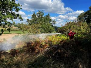 Supporting image for story: Fire crews spend 90 minutes tackling camp fire on Lilleshall Hill 