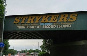 Advertising a long gone attraction - the bridge on Stafford Road