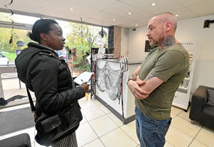 Deborah Hardiman, who has been with the Express & Star for many years, is pictured out reporting in Bilston
