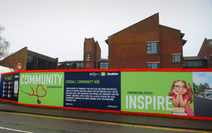 Work taking place to build a Codsall Community Hub at South Staffordshire Council in Wolverhampton Road, Codsall