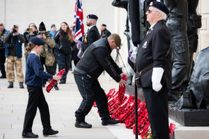 Tributes were laid at the memorial