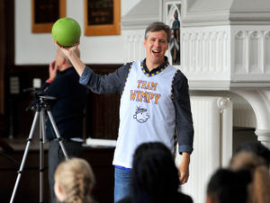 Supporting image for story: Diary of a Wimpy Kid author gives pupils a morning to remember