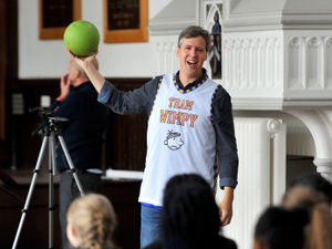 Supporting image for story: Diary of a Wimpy Kid author gives pupils a morning to remember