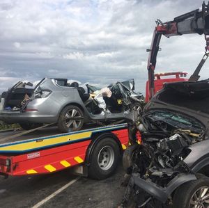 The crash on the A442. Photo: @OPUShropshire.