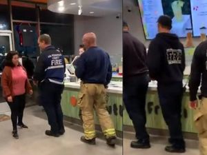 Supporting image for story: California mother pays for firefighters’ frozen yoghurt in act of kindness