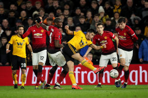 Raul Jimenez’s sharp finish made it 1-0 to Wolves before Diogo Jota got in on the act (AMA)