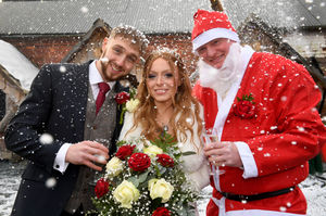 Katelen, with husband, Billy Green and dad Barry at her wedding last year