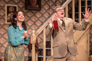 Sarah Earnshaw as Betty & Joe Pasquale as Frank Spencer in Some Mothers Do 'Av 'Em. Picture by: Scott Rylander