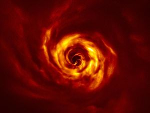 Supporting image for story: Astronomers see first direct evidence of a baby planet coming into existence