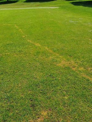 An image of the damage done at Rugeley Cricket Club.