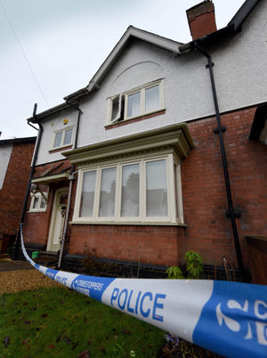 The house cordoned off on Monday morning