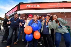 The brand new huge Acorns Hospice charity shop opens in Oldbury Road, Blackheath.