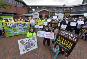 Three different protest groups were outside Sandwell Council's HQ on Tuesday: Walker Grange Care Home group; anti-racism campaigners and a Brandhall Green Space group too