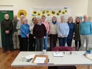 Supporting image for story: Dawley art group's sunflower fundraiser nets more than £700 for Ukraine