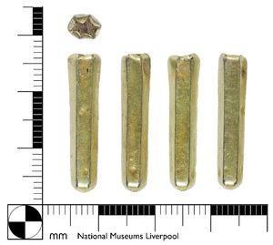A complete silver gilt lace tag dating to the post medieval period Credit National Museums Liverpool