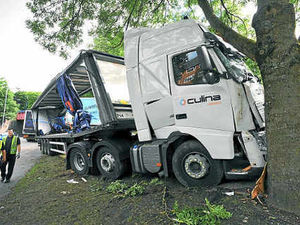 Supporting image for story: Lorry sheds load as it hits Midland Metro bridge