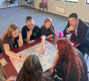 Telford MP Shaun Davies listening to some of the suggestions.