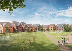 A CGI of the new homes